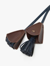 Bag Charm Fleurs Leder Vanessa bruno Blauw charms 13V42996-vue-porte